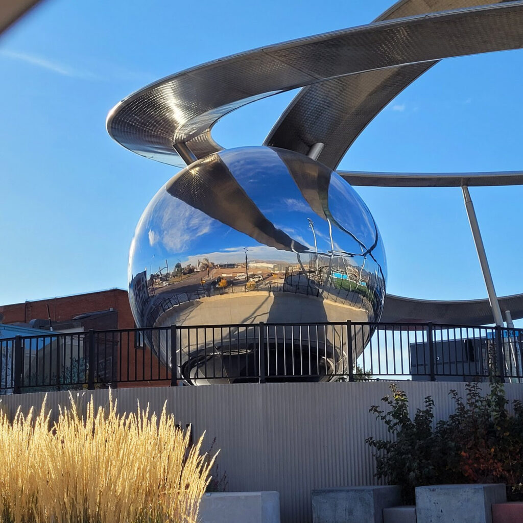 Silver Sculpture at the US Paralympic Museum in Colorado Springs